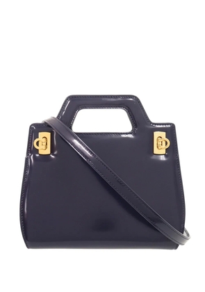Ferragamo Pre-Owned 2000-2026 Mini Brushed Calfskin Wanda Top Handle Bag satchel - Blue