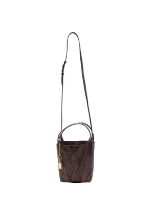 Chloé Spin snakeskin-effect bucket bag - Brown