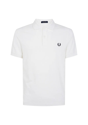Fred Perry logo-embroidered polo shirt - White