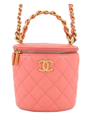 CHANEL Pre-Owned 2021-2026 Quilted Lambskin Afternoon Tea Case with Chain vanity bag - Pink