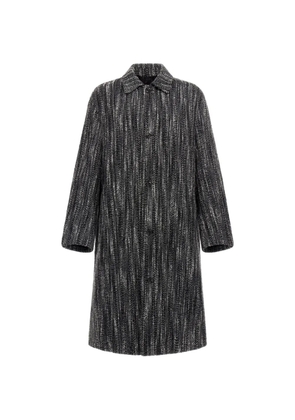 Roberto Cavalli tweed-effect single-breasted coat - Black