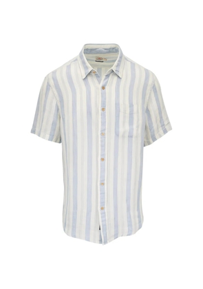 FAHERTY Palma Island striped linen shirt - Blue