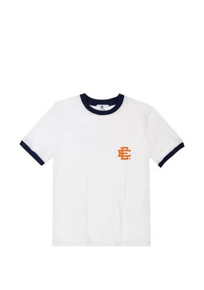 ERIC EMANUEL logo-print ringer T-shirt - White