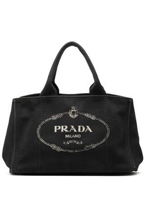 Prada Pre-Owned 2013-2026 Canvas Canapa Logo satchel - Black