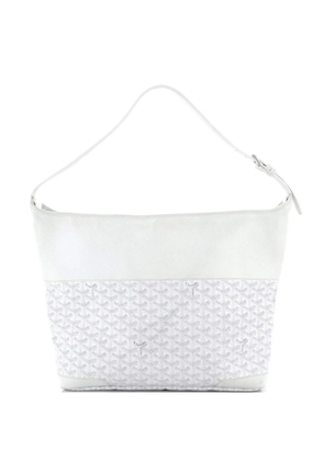 Goyard Pre-Owned Grenadine Coated Canvas with Leather hobo bag - White