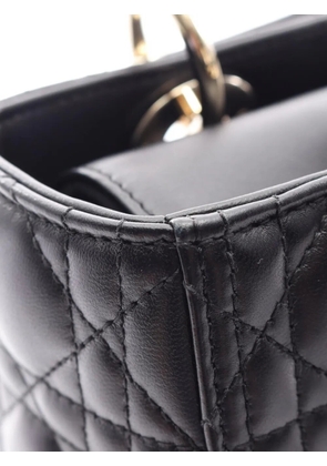 Christian Dior Pre-Owned 2010s medium Lady Dior two-way handbag - Black