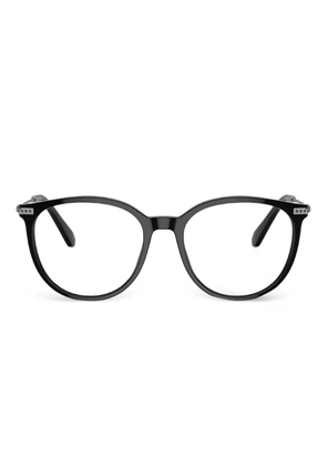 Swarovski Eyewear crystal-embellished round-frame glasses - Black