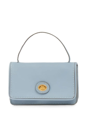 The Bridge logo-plaque leather mini bag - Blue