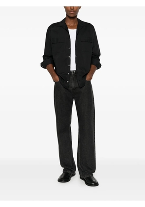 Brian Dales flap-pocket spread-collar shirt - Black
