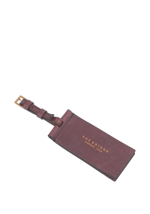 The Bridge Life-Style logo-print leather luggage tag - Brown