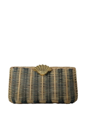 Poolside Classica woven clutch bag - Neutrals