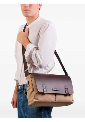 The Bridge Igor leather-trim messenger bag - Neutrals