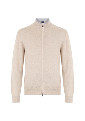 Fedeli zip-up long-sleeve cardigan - Neutrals