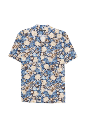 Brian Dales floral-print short-sleeve shirt - Blue