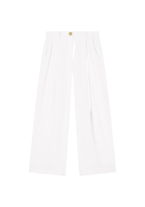 Armani Exchange pleated palazzo pants - White