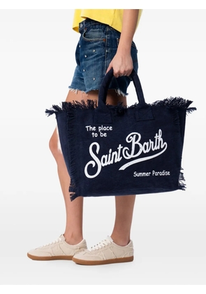 MC2 Saint Barth Vanity fringed-trim tote bag - Blue