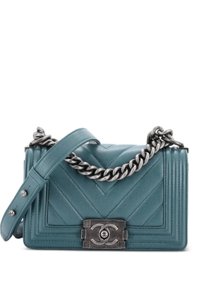 CHANEL Pre-Owned Boy Flap Bag Chevron Caviar Small crossbody bag - Green