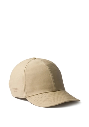 Prada old cotton satin baseball cap - Neutrals