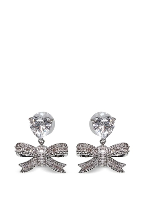Self-Portrait heart-shaped earrings - Silver