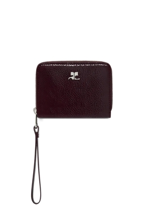 Courrèges metallic AC logo wallet - Red