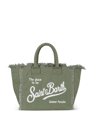 MC2 Saint Barth Vanity frayed-edge tote bag - Green