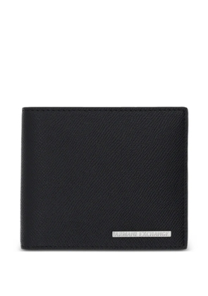 Armani Exchange logo-plaque bi-fold wallet - Black