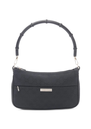 Gucci Pre-Owned 2010s GG Bamboo canvas shoulder bag - Black