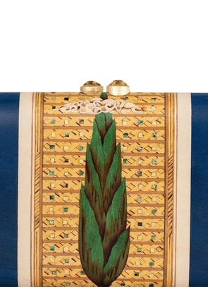 SILVIA FURMANOVICH abalone shell marquetry clutch - Blue