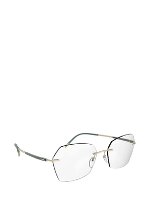 Silhouette rimless geometric-frame glasses - Gold