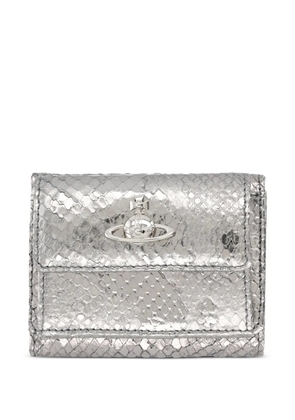 Vivienne Westwood Orb snakeskin-effect wallet - Silver