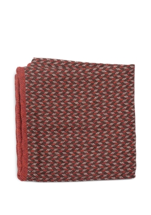 Brunello Cucinelli geometric-pattern pocket square - Red