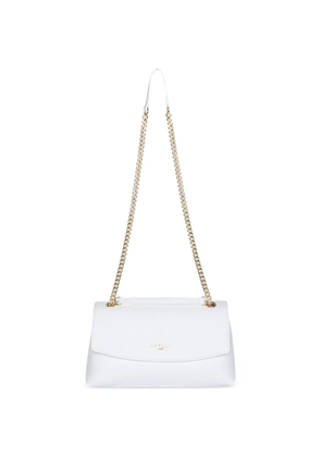 Gaelle Regular logo-plaque chain-strap shoulder bag - White