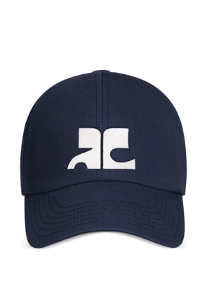 Courrèges AC logo-patch cap - Blue