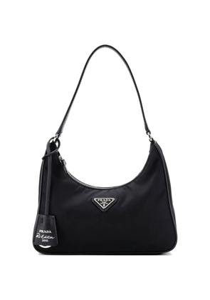 Prada Pre-Owned Re-Edition 2005 Tessuto with Saffiano Leather Mini hobo bag - Black