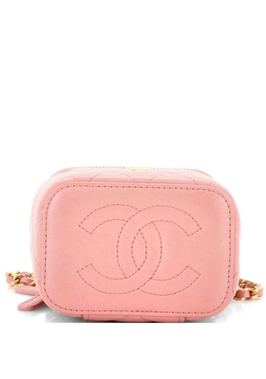 CHANEL Pre-Owned Pearl Crush Vanity Case with Chain Quilted Lambskin Mini clutch bag - Pink