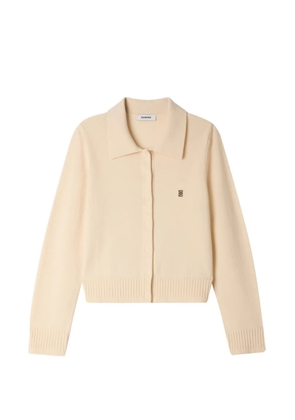 SANDRO shirt-collar cardigan - Neutrals
