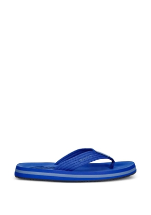 Gant logo-print braided flip-flops - Blue