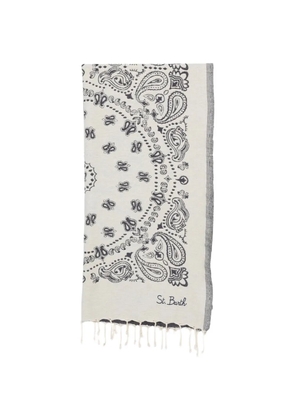 MC2 Saint Barth Foutas bandana jacquard beach towel - Neutrals