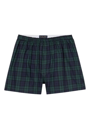 Brooks Brothers tartan-pattern cotton boxer shorts - Green