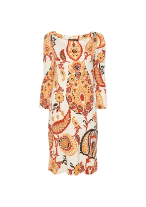 Gucci Pre-Owned paisley-print midi dress - Neutrals