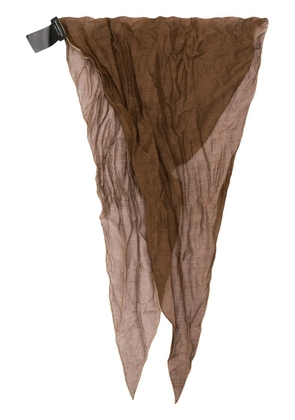 Zegna all-over print scarf - Brown