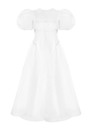 ANOUKI puff-sleeved midi dress - White