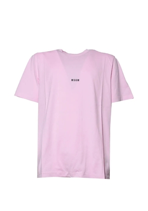 MSGM logo-print crew-neck T-shirt - Pink