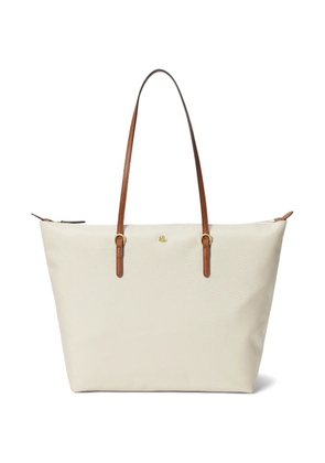Lauren Ralph Lauren Keaton logo-plaque tote bag - Neutrals