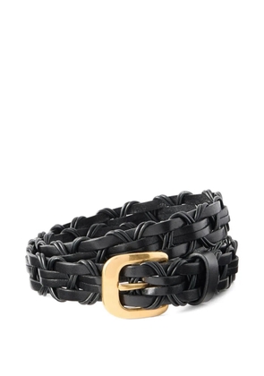 The Row braided leather belt - Black