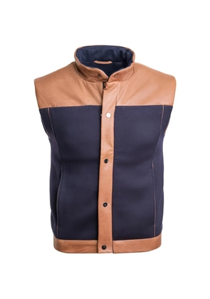 MANRICO CASHMERE panelled vest - Blue