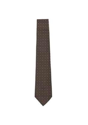 Canali diamond-pattern tie - Brown