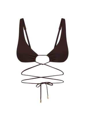 Moschino wrap-around tie-fastening bikini top - Brown