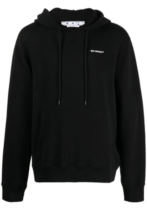 Off-White Wave Outl Diag print hoodie - Black