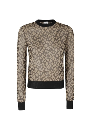 Nanushka Malak animal-print semi-sheer jersey - Neutrals
